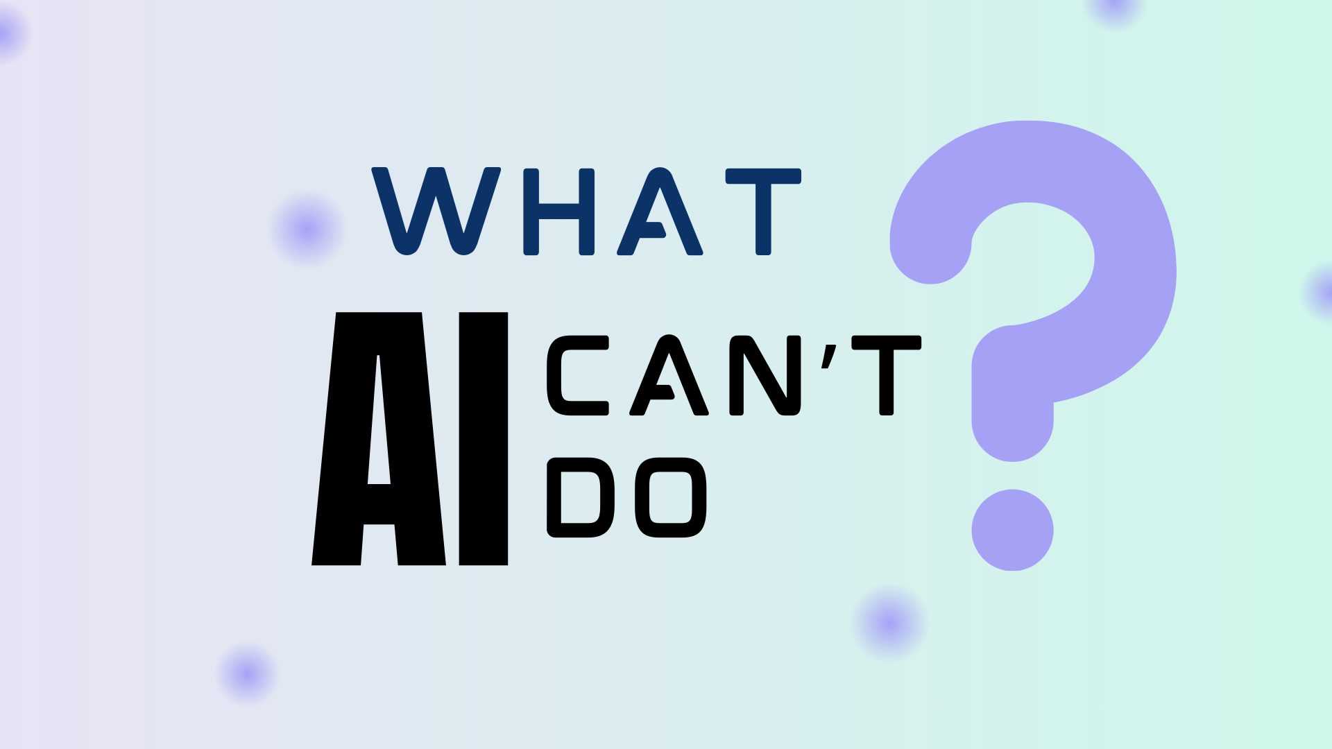 what ai cannot do